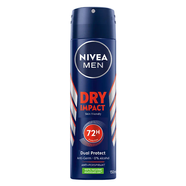 اسپری ضد تعریق مردانه درای ایمپکت 72h نیوا حجم 150 میل