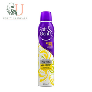 اسپری ضد تعریق سافت اند جنتل Soft & Gentle مدل Citrus Twist حجم 250 میل